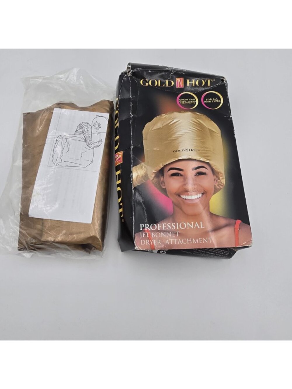 Gold N Hot Professional Jet Bonnet Dryer Attachment Gold Vintage Look - Picture 4 of 6
